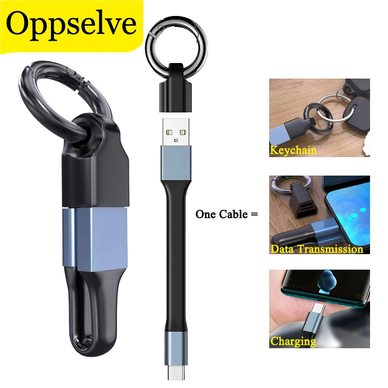 

Mini Keychain Portable USB Data Sync Fast Charging Cable Micro USB Type C Charger Cord For Huawei Honor P30 Samsung Xiaomi POCO