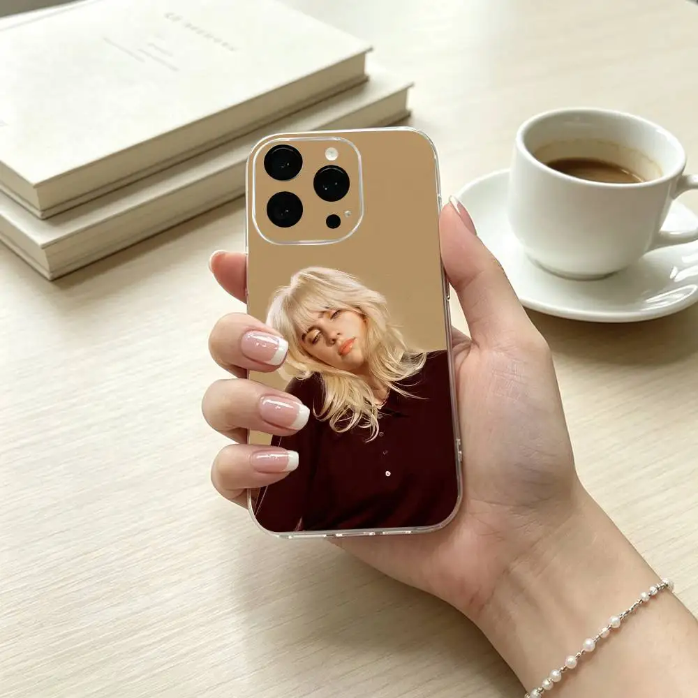 R-Rapper B-Billie E-Eilish Phone Case For iPhone 17 16 15 14 13 12 11 Mini Pro Max Plus Transparent Cover Gift