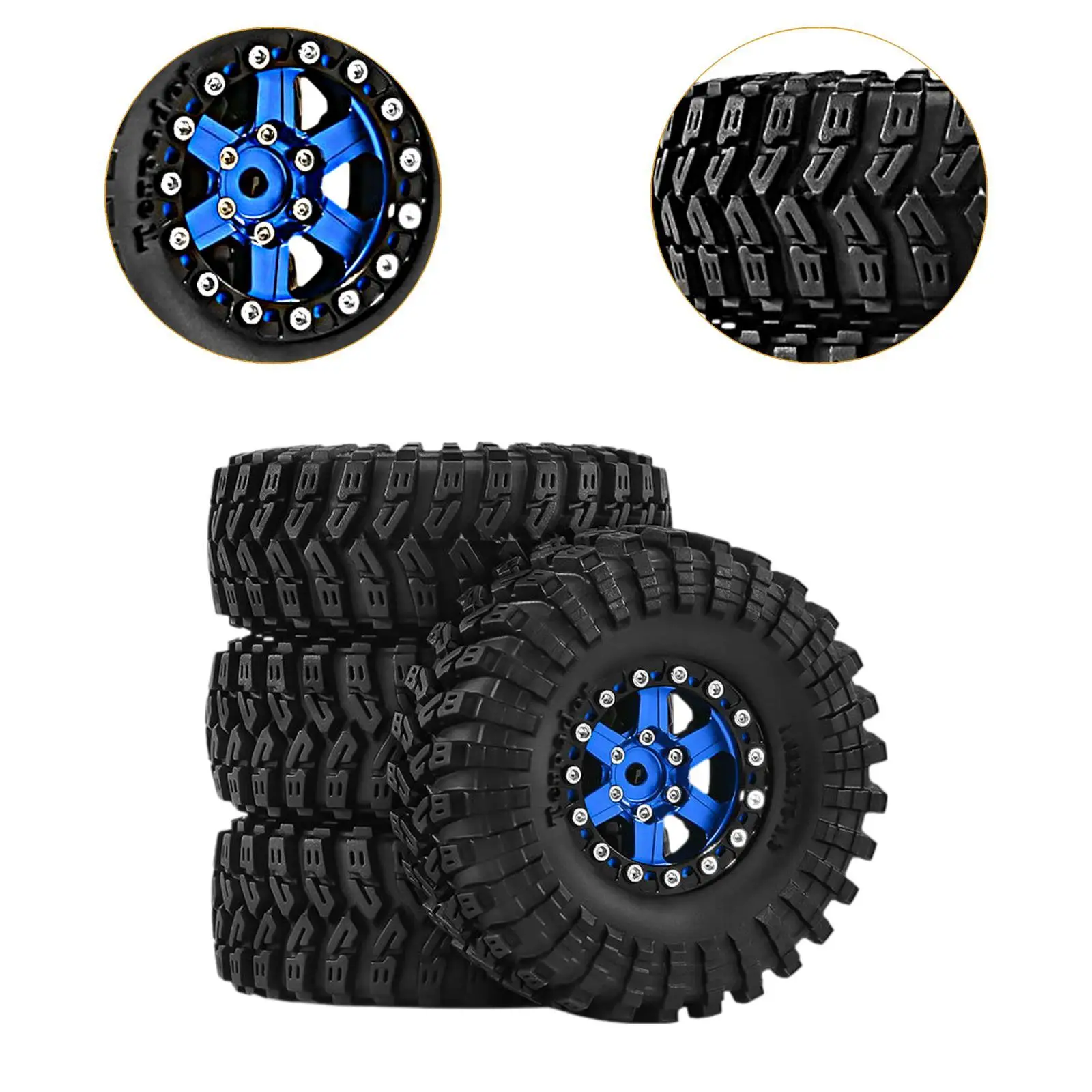 4 stuks 1/18 1/24 RC Crawler auto wielen en banden hoge prestaties stevige RC auto onderdelen vervangende accessoires voor TRX4M SCX24