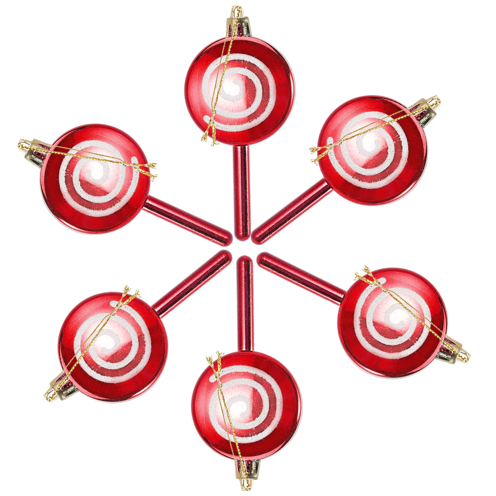 

6Pcs Hanging Candy Pendants Plastic Christmas Tree Ornaments Xmas Decoration Party Candy Charms Christmas Tree Decoration