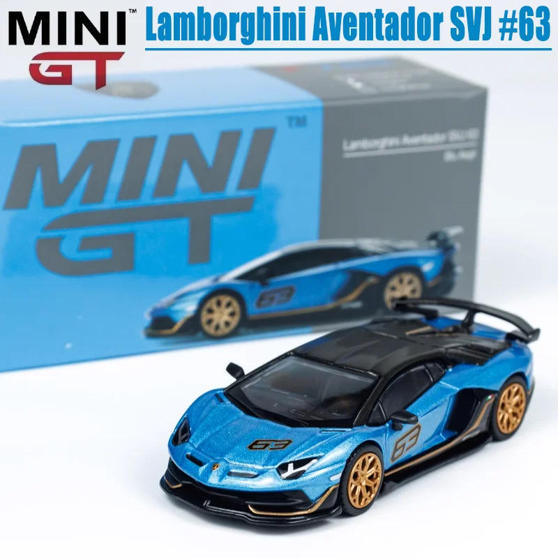 

MINIGT 1/64 Lamborghini Aventador SVJ #63 Alloy Toy Motor Vehicle Diecast Metal Model Gifts