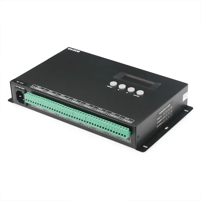 EN-508 art-net support 8CH PC online program control addressable pixel light controller, with music control function, TTL RS485