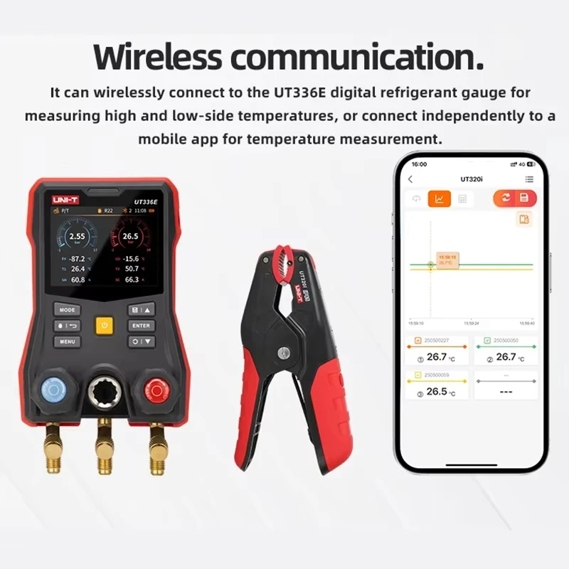 uni-t-ut320i-wireless-temperature-clamp-high-accuracy-temperature-measuring-instrument-for-hvac-system-repair-calibration