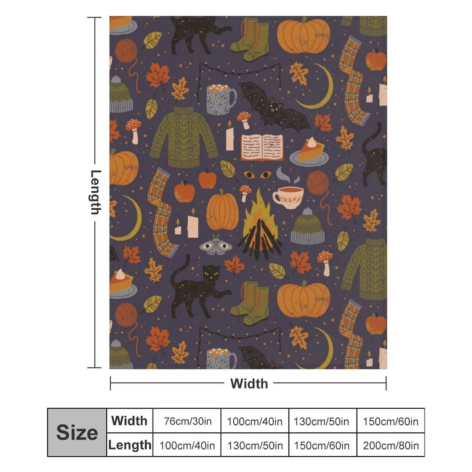 Autumn Nights Throw Blanket Designers valentine gift ideas christmas decoration Blankets