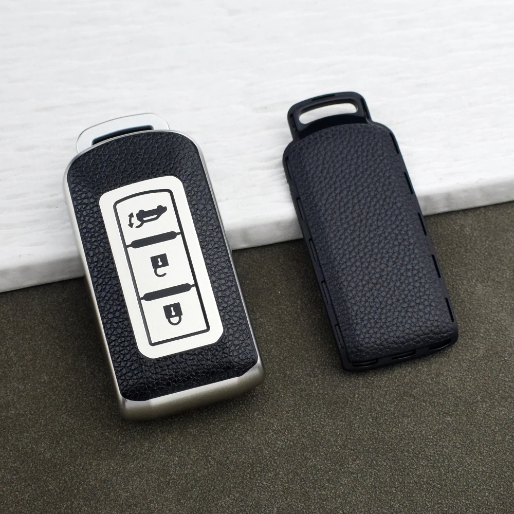 Soft Key Protective Case for Mitsubishi Outlander Xpander Triton L200 ASX Lancer Pajero Sport Eclipse TPU Leather Cover Key Ring