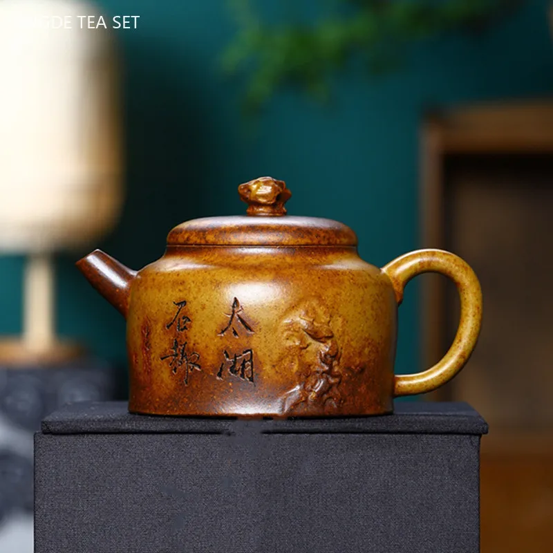 

200ml Yixing Purple Clay Teapot Tradition Ball Hole Filter Kettle Chinese Zisha Beauty Tea Infuser Custom Tea Ceremony Gifts