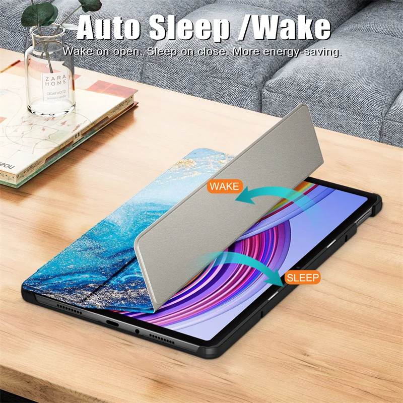 Funda de cuero para Xiaomi Redmi Pad Pro, cubierta dura plegable pintada, 2024, 12,1