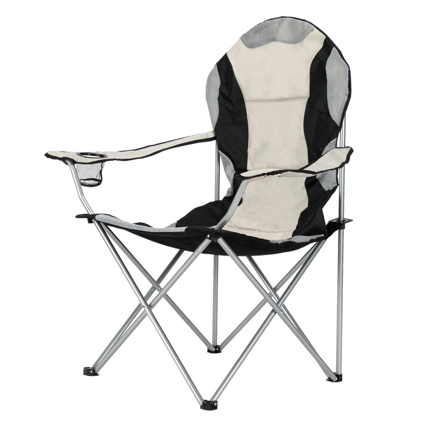 

Medium Camping Chair Fishing Chair Folding Chair Black Gray