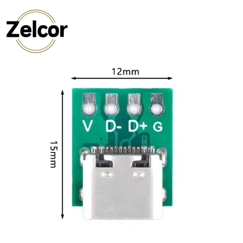USB 3.1 Type C Connector 16 Pin Test PCB Board Adapter 16P Connector Socket For Data Line Wire Cable Transfer