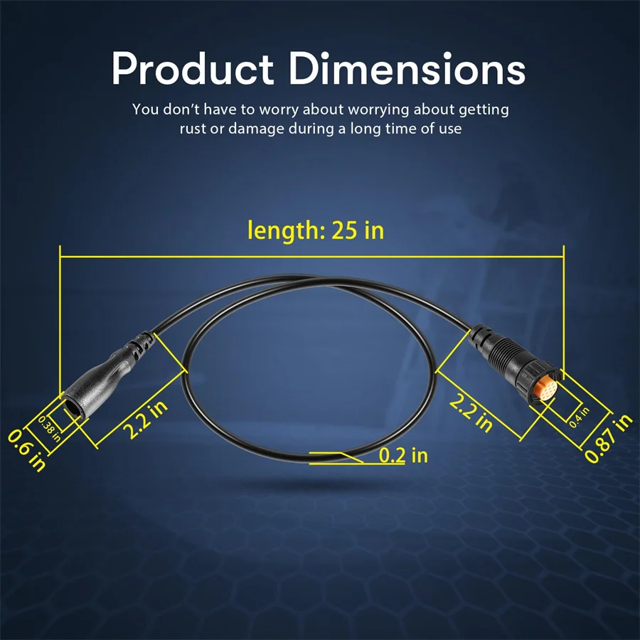 010-12718-00 Adapter, 4-Pin-Transducer auf 12-Pin-Echolot-Adapterkabel für Garmin ECHOMAP Chrip, Plus, Ultra, Striker Transducer – Detail 6