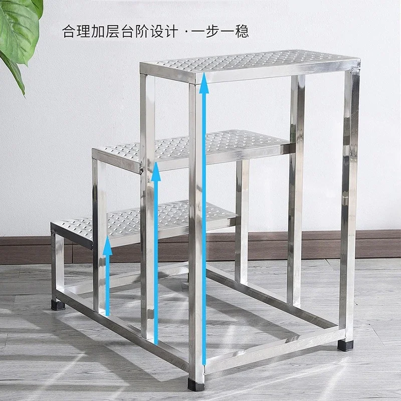 Warehouse climbing ladder movable platform ladder three steps foot stool household ladder two steps