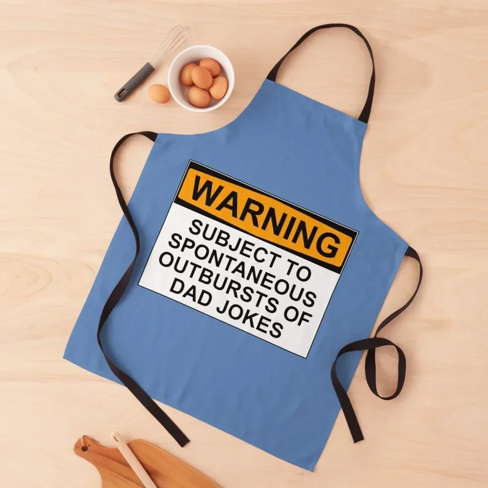 

WARNING: SUBJECT TO SPONTANEOUS OUTBURSTS OF DAD JOKES Apron Chef Accessory professional kitchen Apron