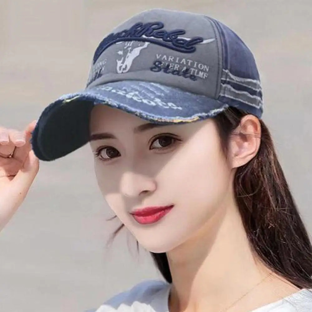 رسالة مطرزة قبعة بيسبول للجنسين الهيب هوب ريترو قبعة الشمس غسلها المتعثرة قابل للتعديل Snapback قبعة للجنسين قبعات سائقي الشاحنات