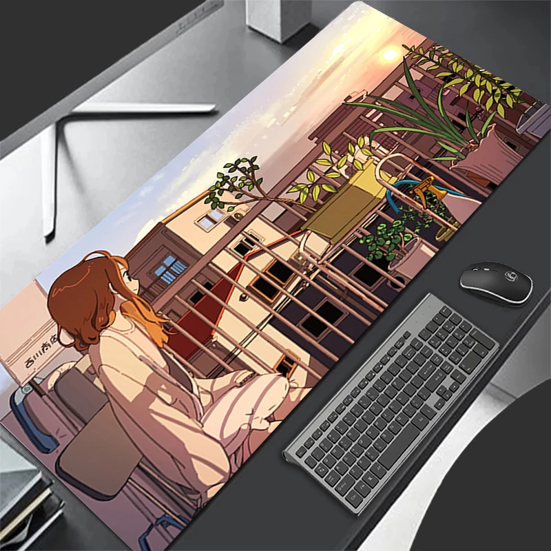Tapis de souris dessin animé ville tapis de jeu en caoutchouc accessoires PC tapis de souris ordinateur Gamer tapis de souris tapis de bureau tapis étendu antidérapant