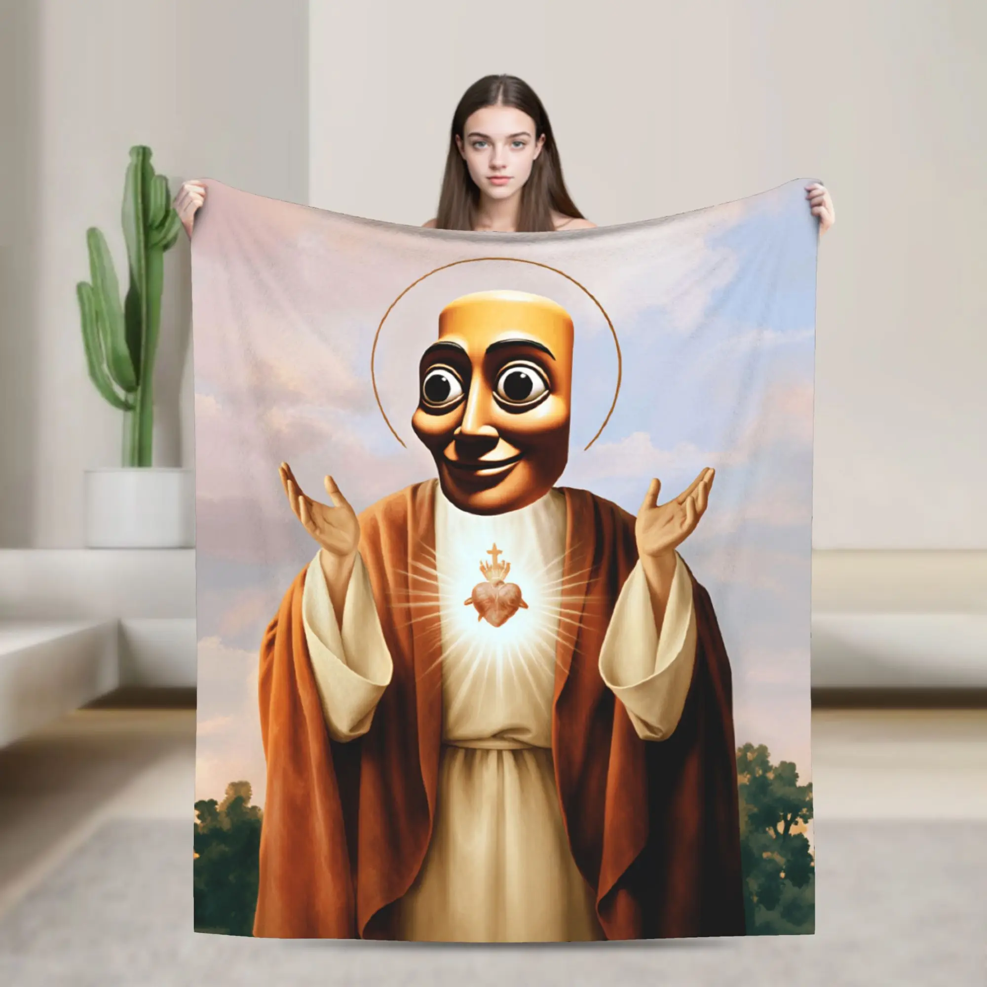 Tung Tung Sahur Italian 67 Warm Cozy Blanket For Bedroom saint Pattern Throw Blanket Winter Plane Travel Flannel Bedspread