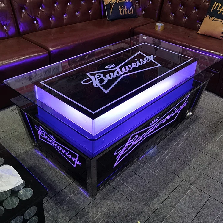 Led lou nge furniture shisha hookah table for night club bar BNCT230