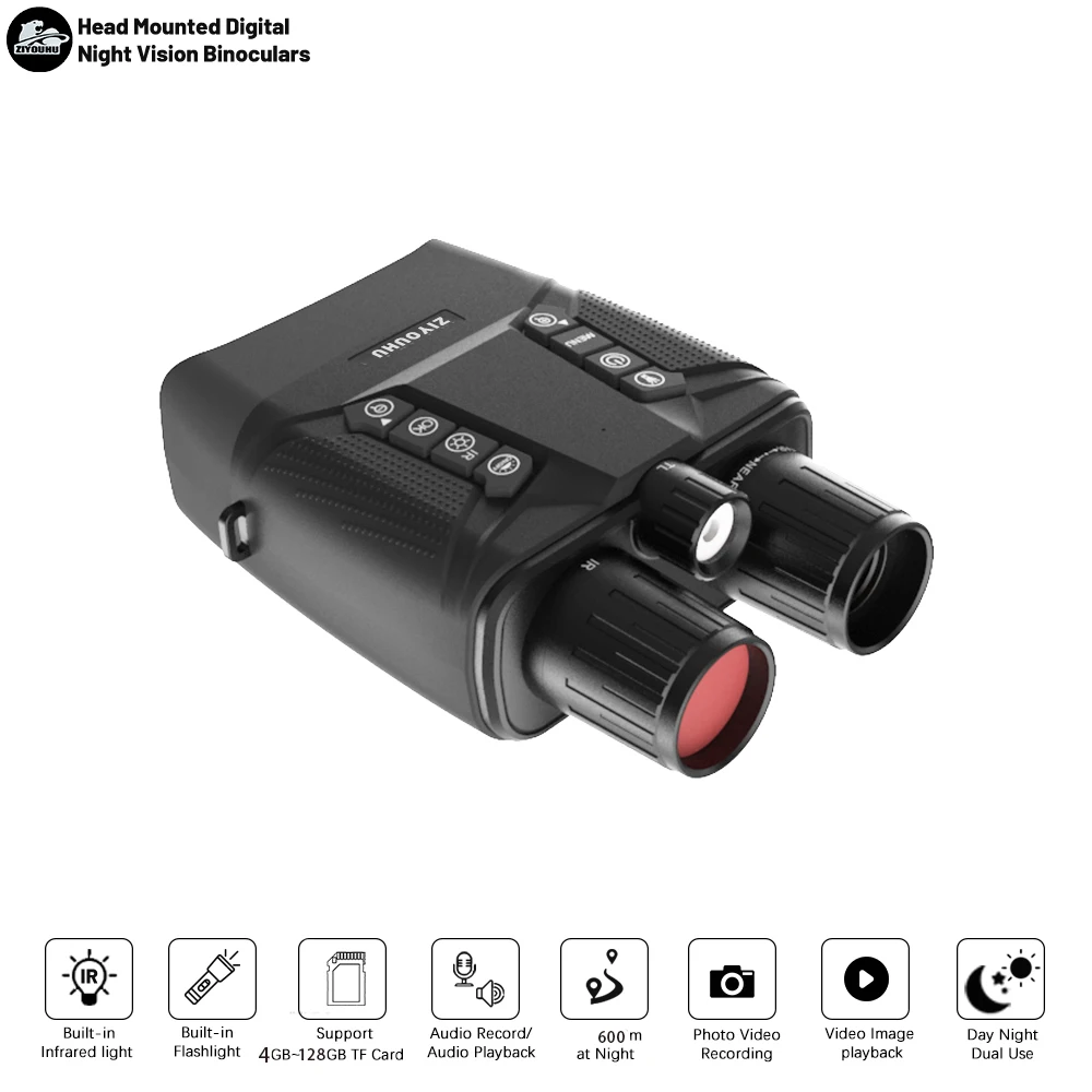 

ZIYOUHU Z080 Tactical Light Infrared Night Vision Large Screen HD Digital Night Vision Device Night Outdoor Telescope Hunting