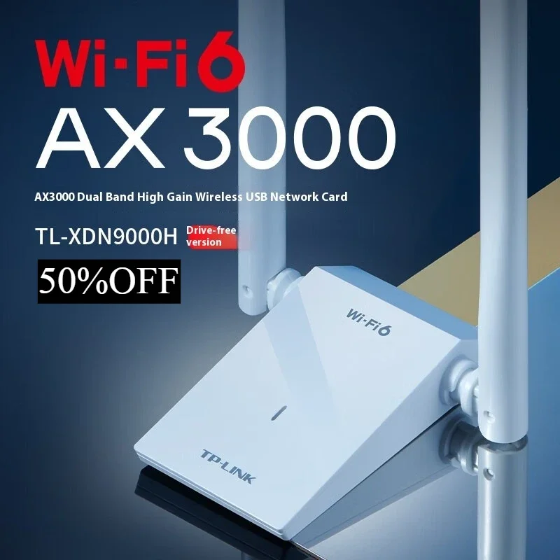 TP-LINK AX3000 WiFi6 5G&2.5G Dual-band Wireless USB 3.0 Network Card for Windows10/11,TL-XDN9000H