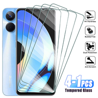4-1Pcs Tempered Glass for Realme 12 11 10 9 8 7 6 Pro Lite 12X 11X 10T 9i 4G 8i 8s 5G Screen Protector on Realme 7i 6i 6s 10s