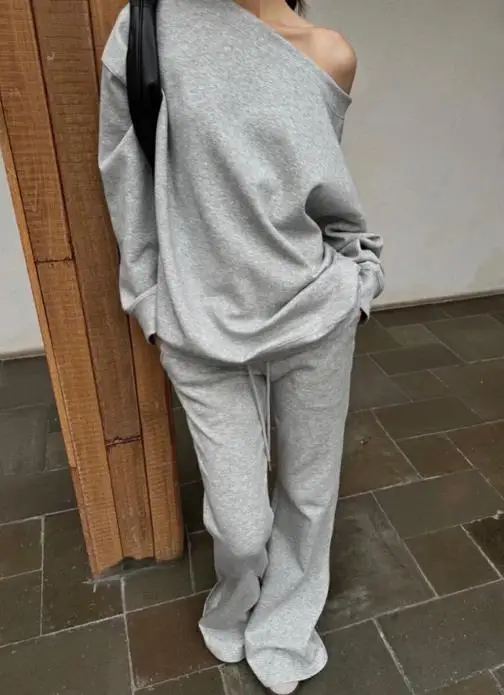 

Casual Sports Style Long Sleeved Jacket Straight Leg Pants Set for Women's Clothing In Autumn 2025