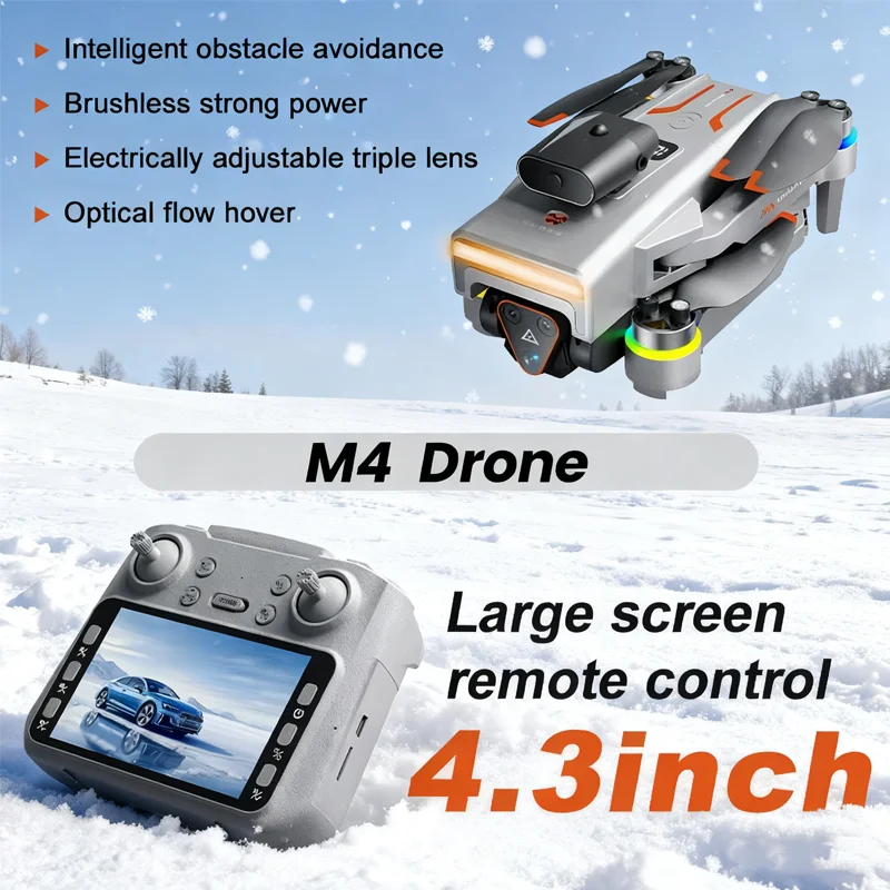 جديد M4 5G طائرة بدون طيار احترافية 8K HD 3-كاميرات التصوير الجوي GPS متعدد الاتجاهات تجنب العوائق رباعية الدوار RC المسافة 3 كجم #6