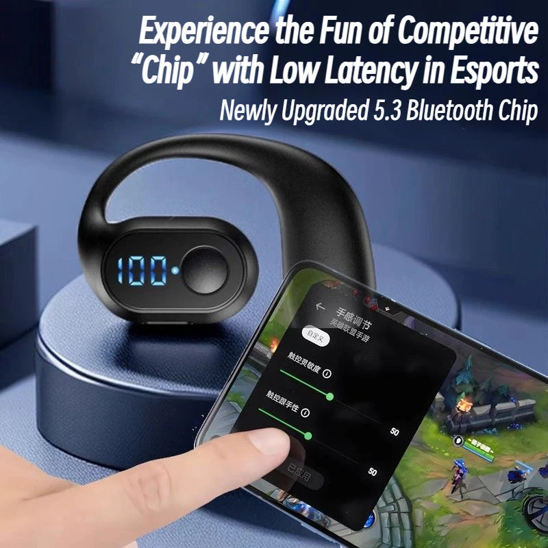 سماعة بلوتوث واحدة، عمر طويل للغاية، تقليل الضوضاء النشط، قوة كبيرة، سماعة أذن رياضية لاسلكية، ملابس طويلة، سماعة أذن غير مؤلمة #2