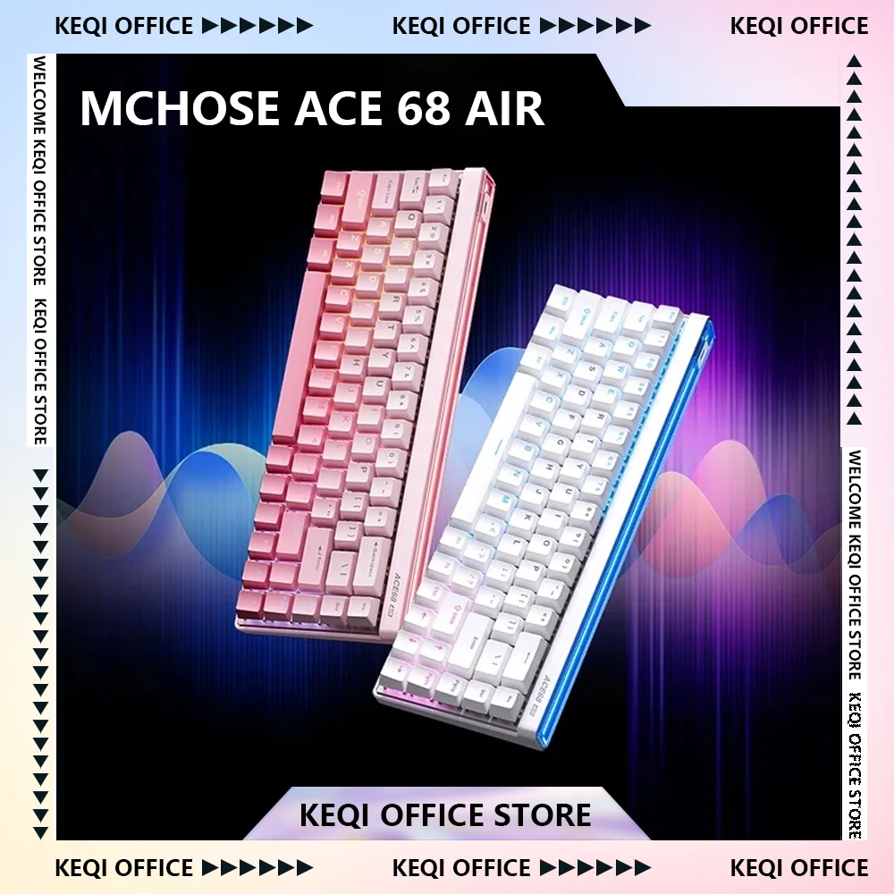 

MCHOSE Ace 68 Air Magnetic Swtich Keyboard Custom E-sports Wired Keyboard 8K 0.1ms Low Delay Gaming Keyboard Office PC Gifts