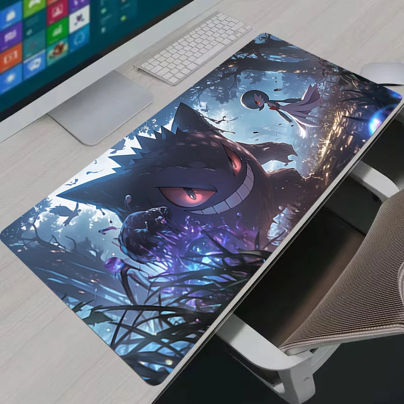 P-Pokemon Anime Large Extended Mouse Pad Non Slip Rubber Desk Mat  Keyboard Pad Gaming Table Cover Laptop Desktop Decor For