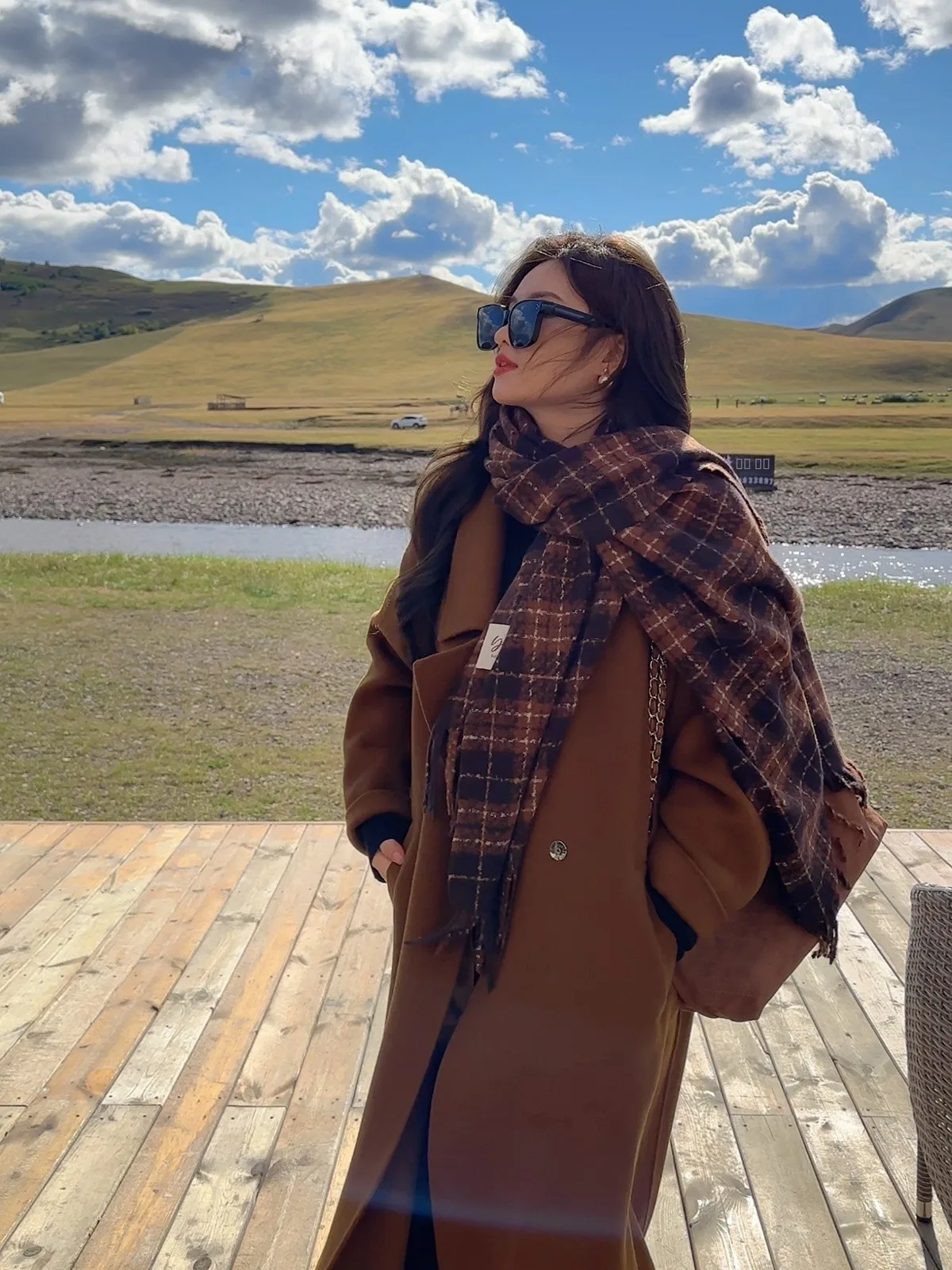 

Classic Pure Wool Double-sided Ni Coat for Plump Women Large Size Woolen Outerwear Commute Sle Long Sve Winter Coat