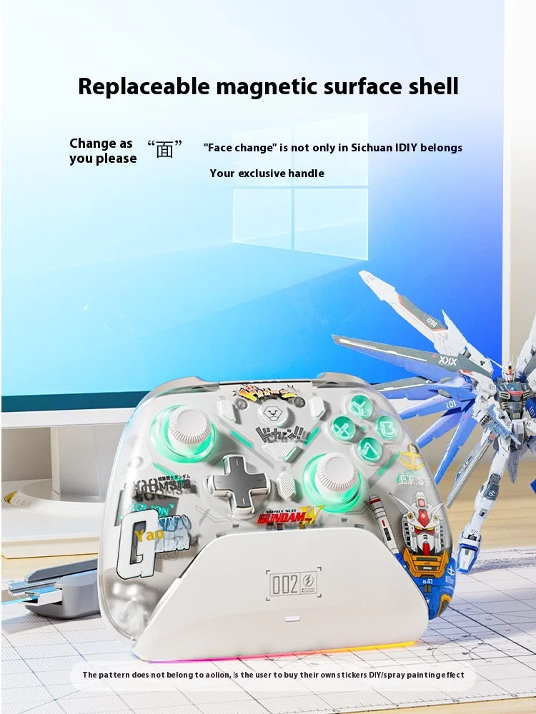 Aolion New K20 Gaming Controller With Charging Dock RGB Wireless Hall Effect Joystick Trigger for Nintendo Switch/PC/Android/IOS