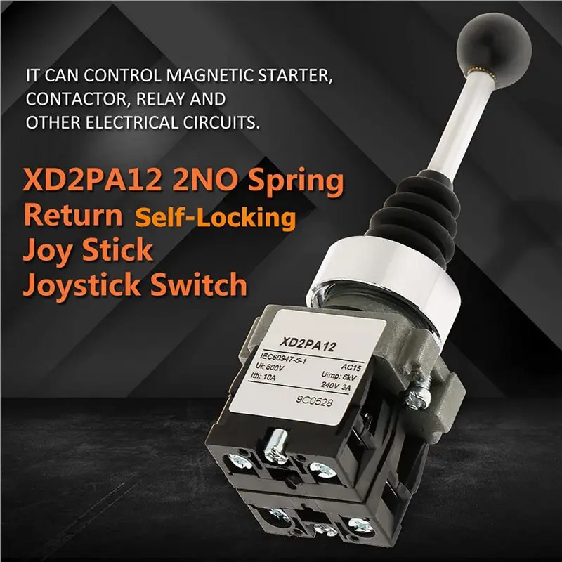 ABGG-3X Joystick Switch XD2PA12 AC3000V Cross Switch Double Self-Locking Switch 2 Single Lever Switches