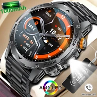 LIGE nuevo reloj inteligente para hombres 1000mAh batería de gran capacidad linterna para exteriores llamada Bluetooth impermeable deporte Fitness Smartwatch