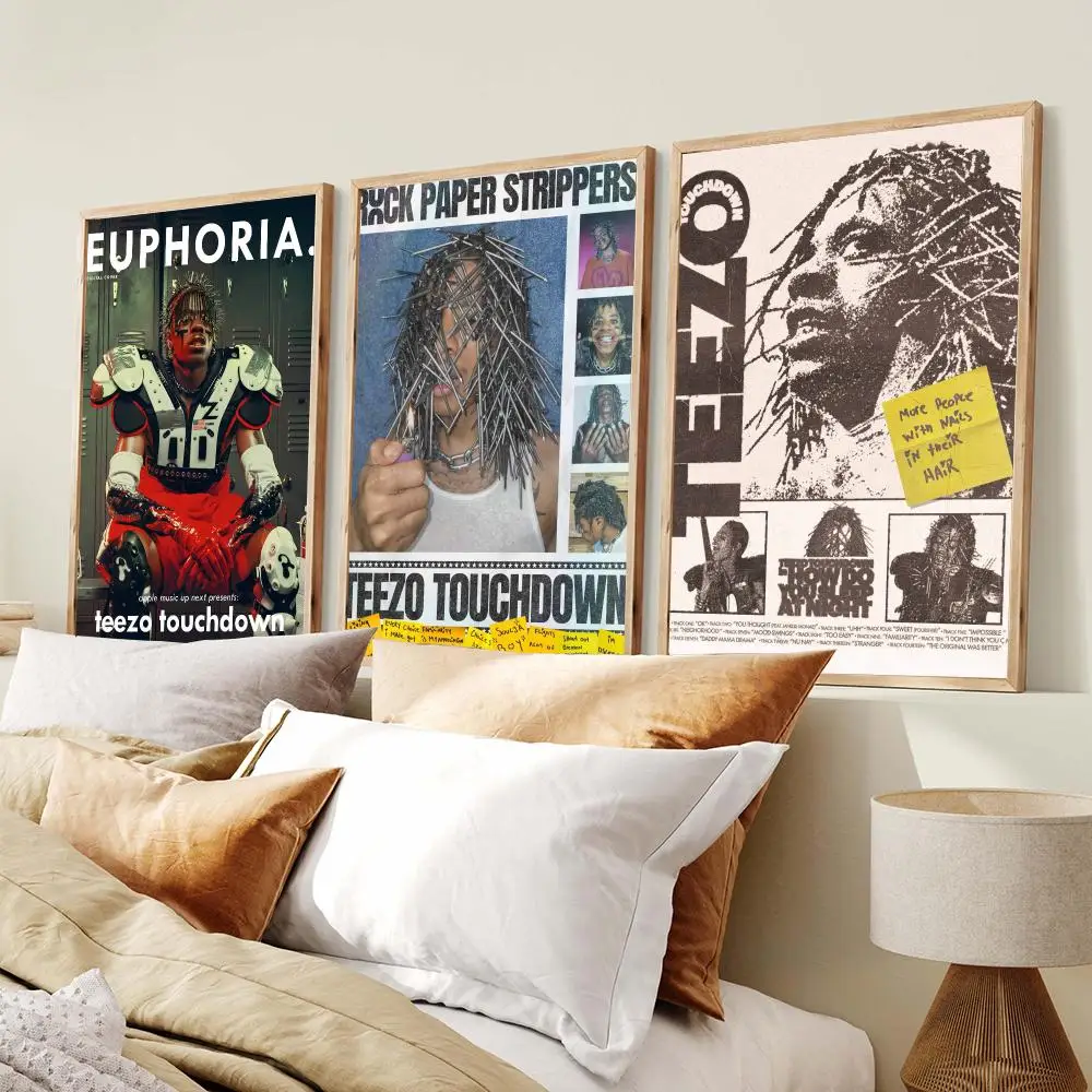 Rapper Teezo Touchdown Music Poster Modern Minimalist Wall Art Prints Poster Home Decor Interior Bedroom Living Room