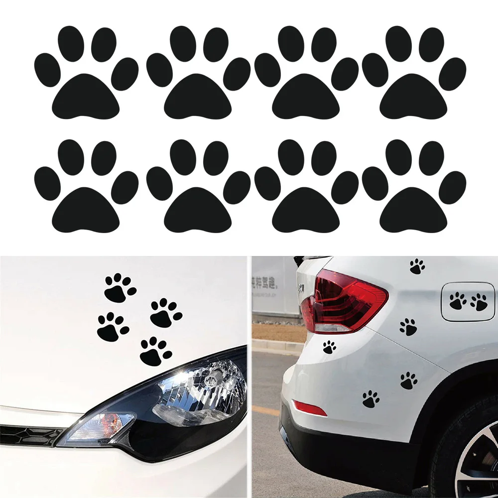 Fashion Footprint Decals Stickers Cute Cat Paw Car Sticker Vinyl Decal Motorcycle Car Stickers Prints Automobile Decoration