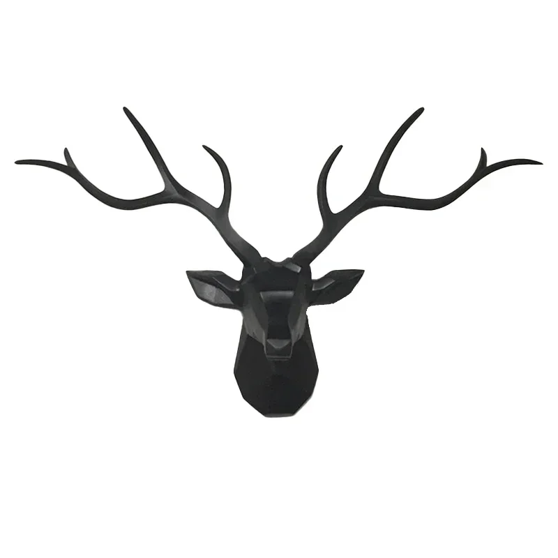 Inch 3D Deer Head Sculpture,Wall Hanging Decor,Animal Stag Statue,Home Living Room Bedroom Wall Decoration Accessories