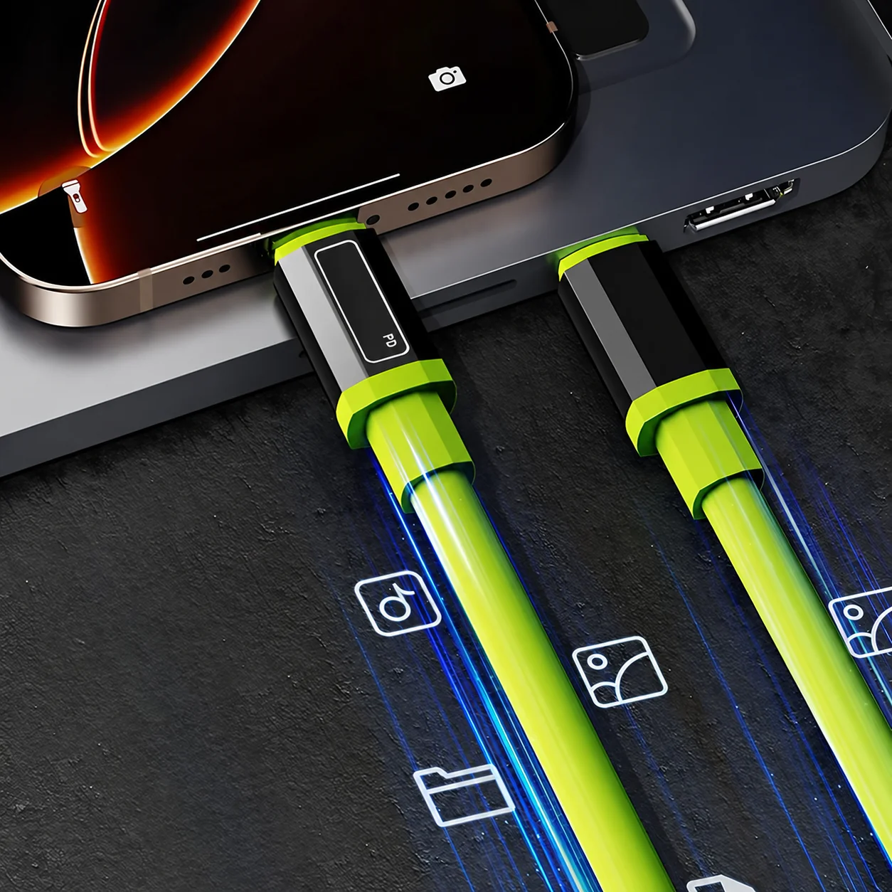Type-C To Type-C Cable Phone Fast Charging USB A to USB C Data Line Laser engraving for iphone Huawei Xiaomi Samsung