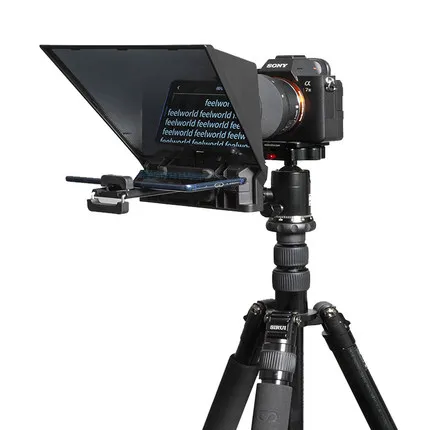 Feelworld TP2A TP2 Protable Mini Camera Teleprompter Video Teleprompt for Smartphone DSLR Camera Recording Video