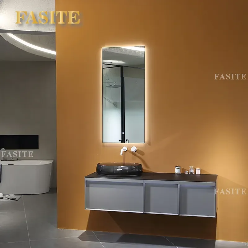 For Modern Simple One-piece Corian Bathroom Cabinet Combination Smart Hand Wash Basin Cabinet Washstand Set Durable