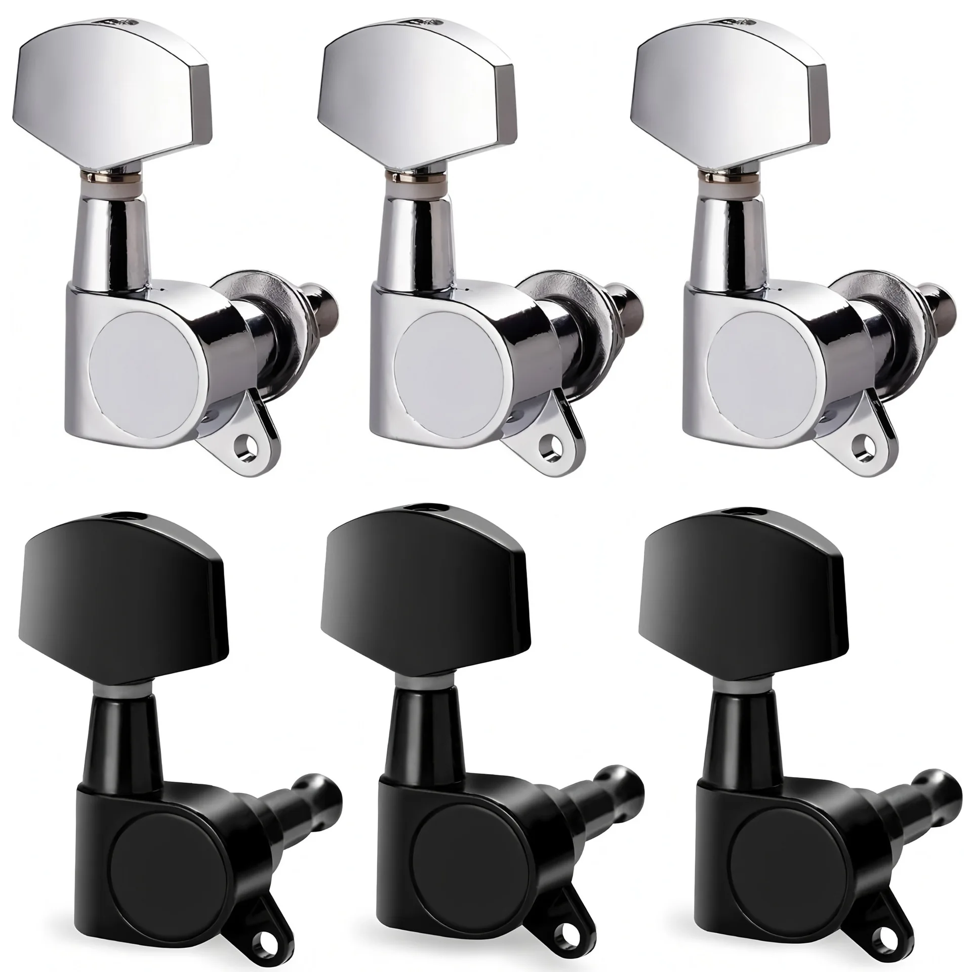 6 Acoustic Guitar/Electric Guitar Fully Enclosed String Button String Axle Large Handle String Quasi-String Reel 1:15