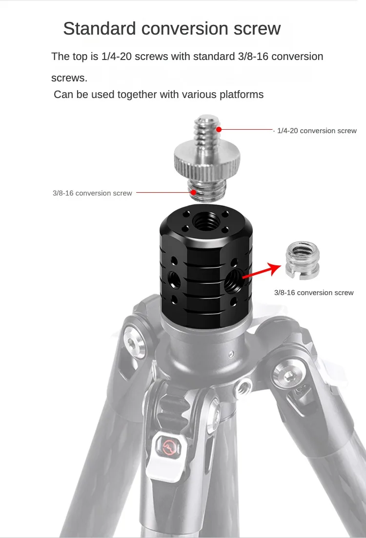 Stativschrauben-Adapter, 3/8 Zoll, 1/4 Zoll, ARRI-Loch-Konvertierungs-Verlängerungshalterung für DSLR-Kamera-Monitor, Fülllicht, magischer Arm, Fotohalterung – Detail 7