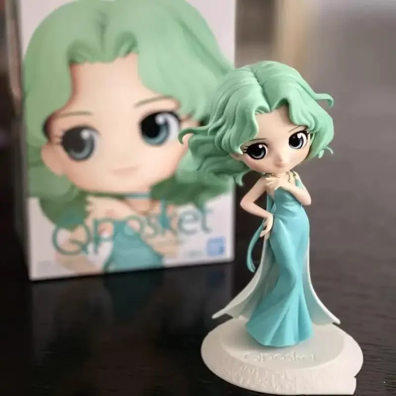 Original Bandai Qposket Sailor Moon Action Figure Eternal The Movie Princess Neptune Uranus Anime Statue Figurine Model Gift Toy