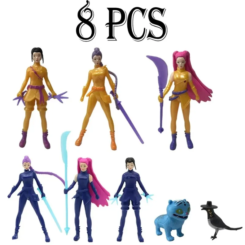 الرسوم المتحركة Kpop شيطان هنتر يمكن أن تحريك دمية لعبة النمر Ranimeumi مظهر زوي سوس تمثال دمية لمحبي هدايا عيد الميلاد