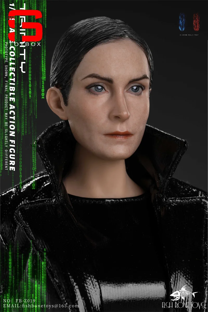 PESCE BONETOYS FB-Z019 1/6 Trinity Carrie-Anne Moss Action Figure 12 '' Soldato Femminile Figurine Modello Set Completo Giocattolo