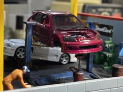 1:64 Lifter Garage SceneTools Retro Maintenence Static Lift
