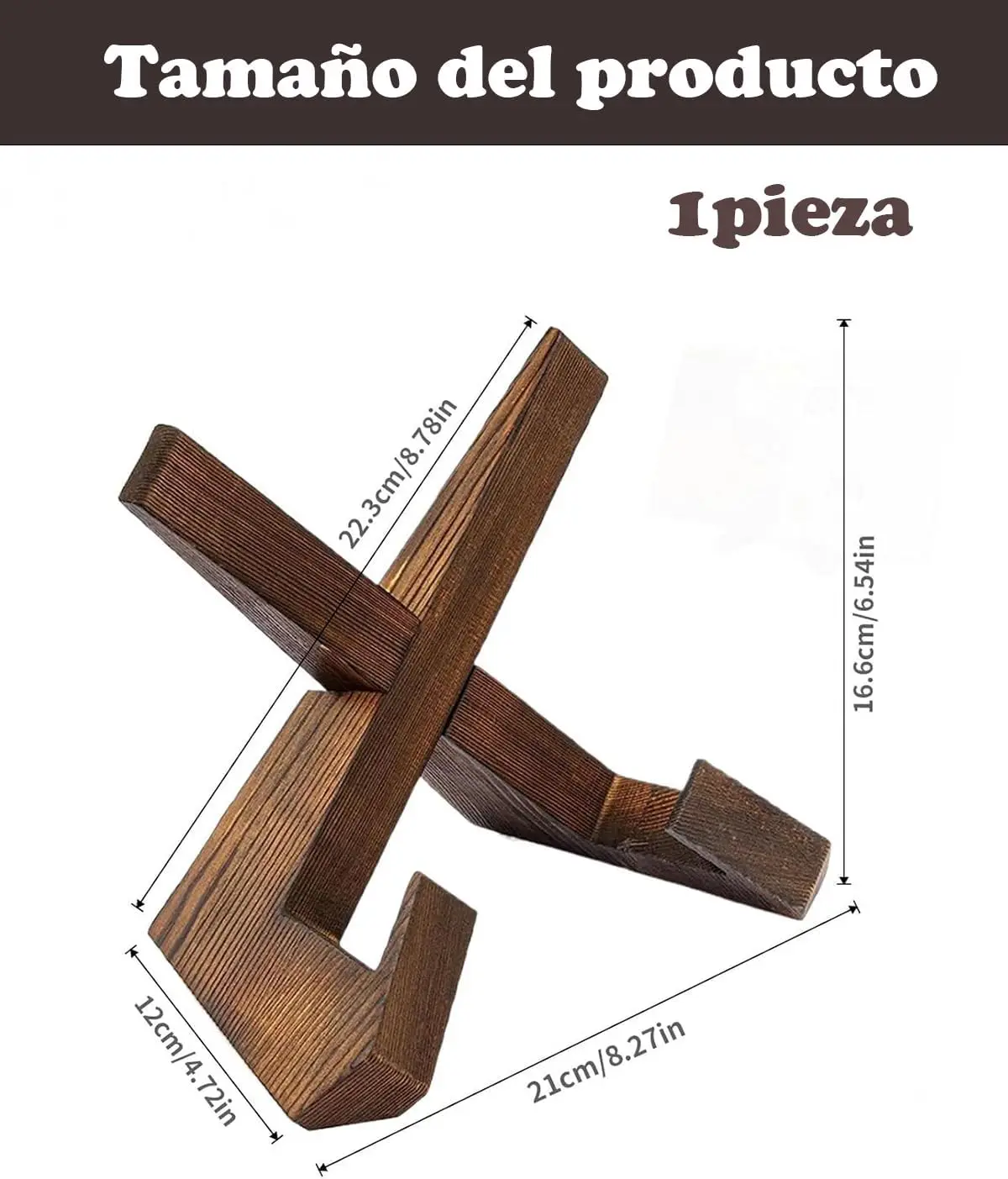 NEW  Wooden Cookbook Stand, Flat Base Kitchen Recipe Holder Reading Stand Wooden Record Holder Book Stand Wooden material