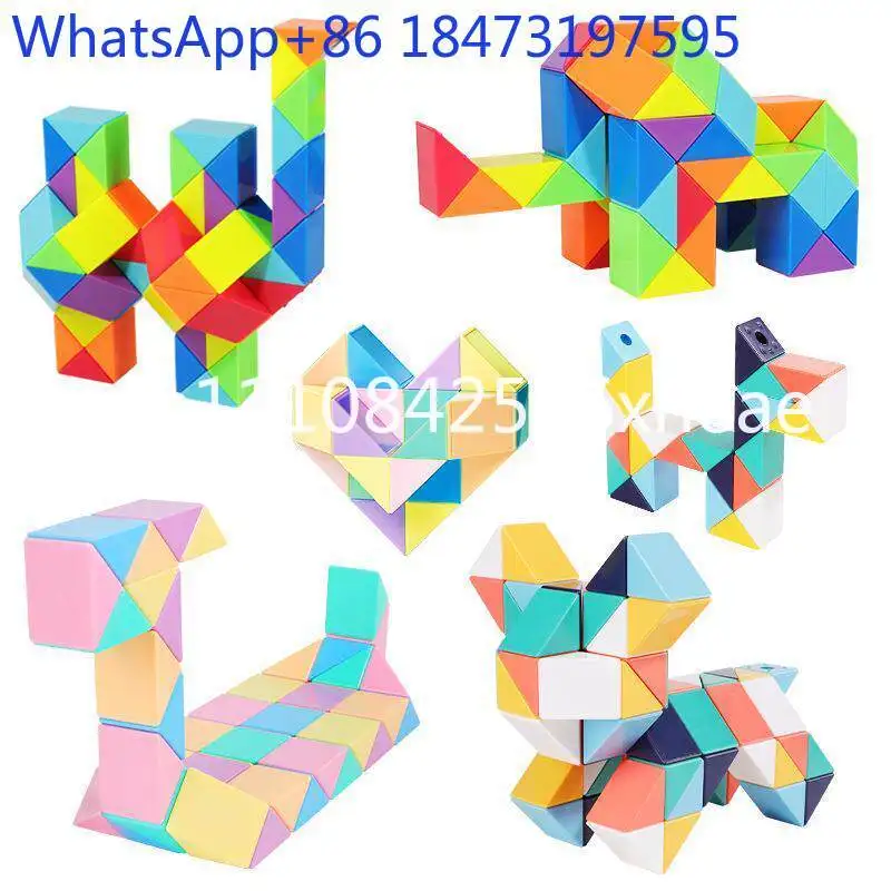 24 Rainbow Morandi Variety Magic Ruler Children's Puzzle Folding Shape