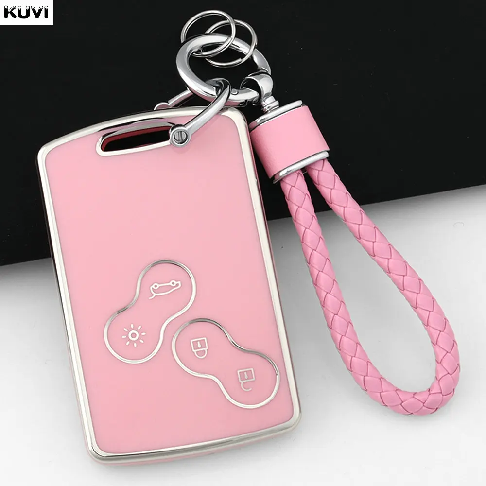 NEW TPU Car Key Case Cover Fob For Renault Keychain Duster Captur Clio Logan Megane Koleos Scenic Nema Fluence Zoe Accessories