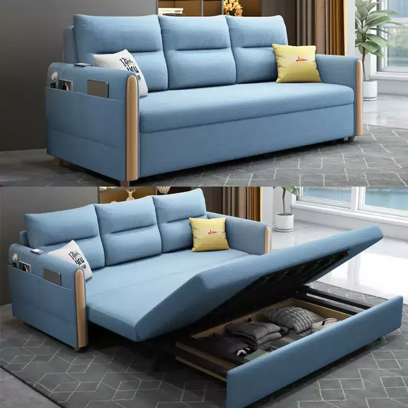 

folding sofa bed multi-function sitting and lying dual-purpose Nordic Internet celebrity double small apartment
