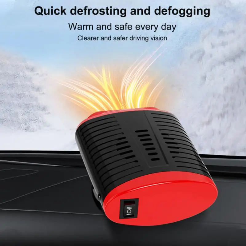 Car Heater Fan 12V/24V Car Heater Electric Cooling Heating Auto Windshield Defroster Defogging Demister Car Anti-Fog Heater