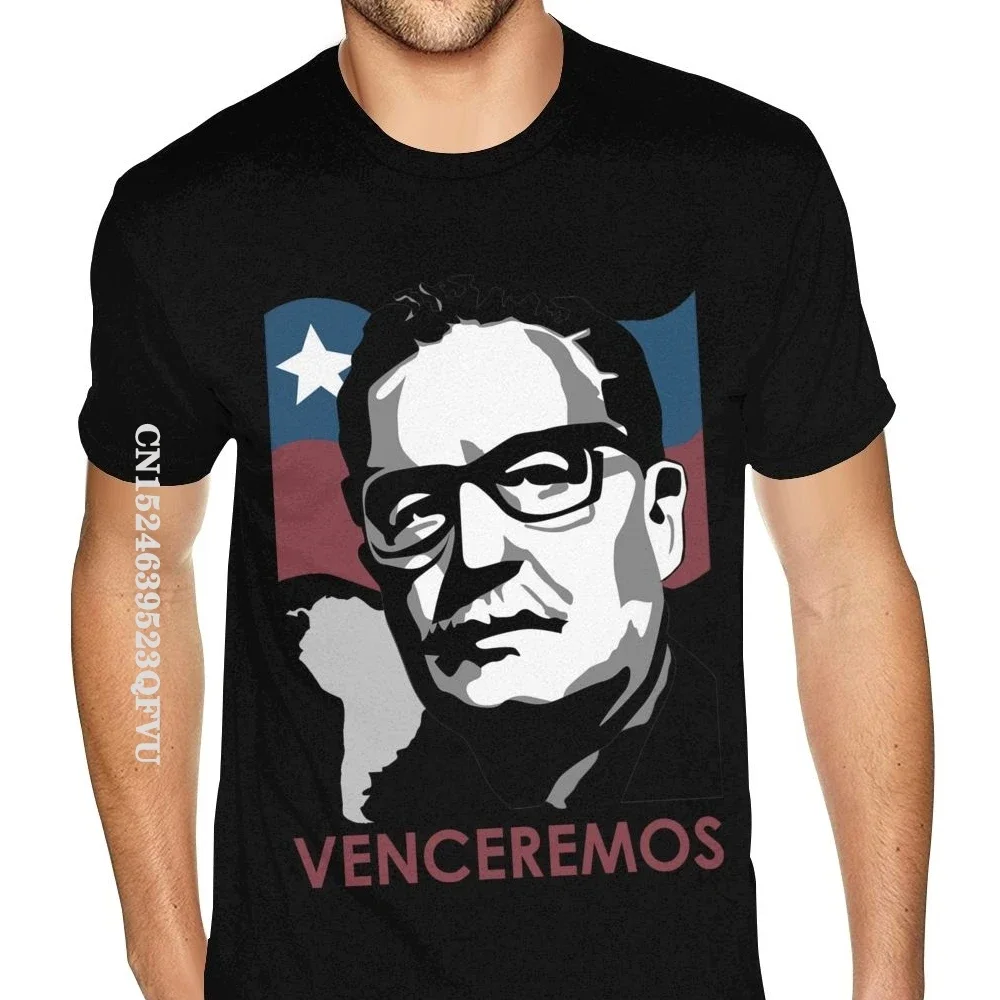 Salvador Allende Venceremos Cotton T-Shirt Oversized Men Tees Printed Tops T Shirt for Men Cotton T Shirts Unique Prevailing